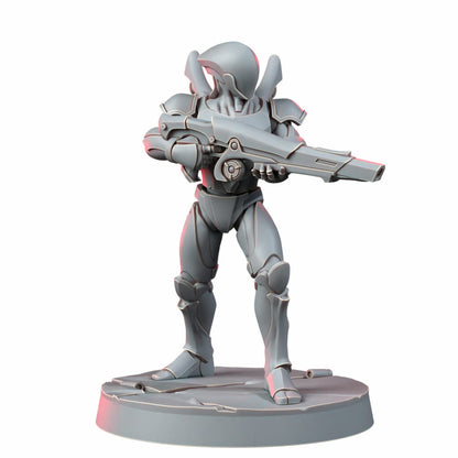 Eldar Naveyr Clades, proxy miniature, 28mm heroic scale unpainted resin, view 7