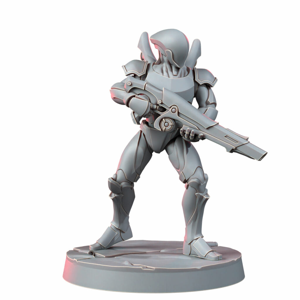 Eldar Naveyr Clades, proxy miniature, 28mm heroic scale unpainted resin, view 8