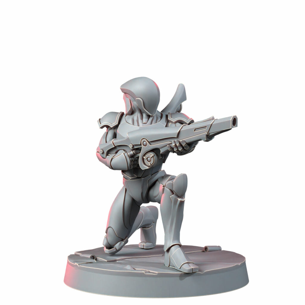 Eldar Naveyr Clades, proxy miniature, 28mm heroic scale unpainted resin, view 9