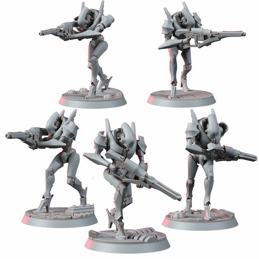 Eldar Shard Wardens, proxy miniature, 28mm heroic scale unpainted resin