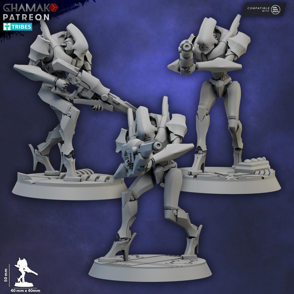 Eldar Shard Wardens, proxy miniature, 28mm heroic scale unpainted resin, view 8