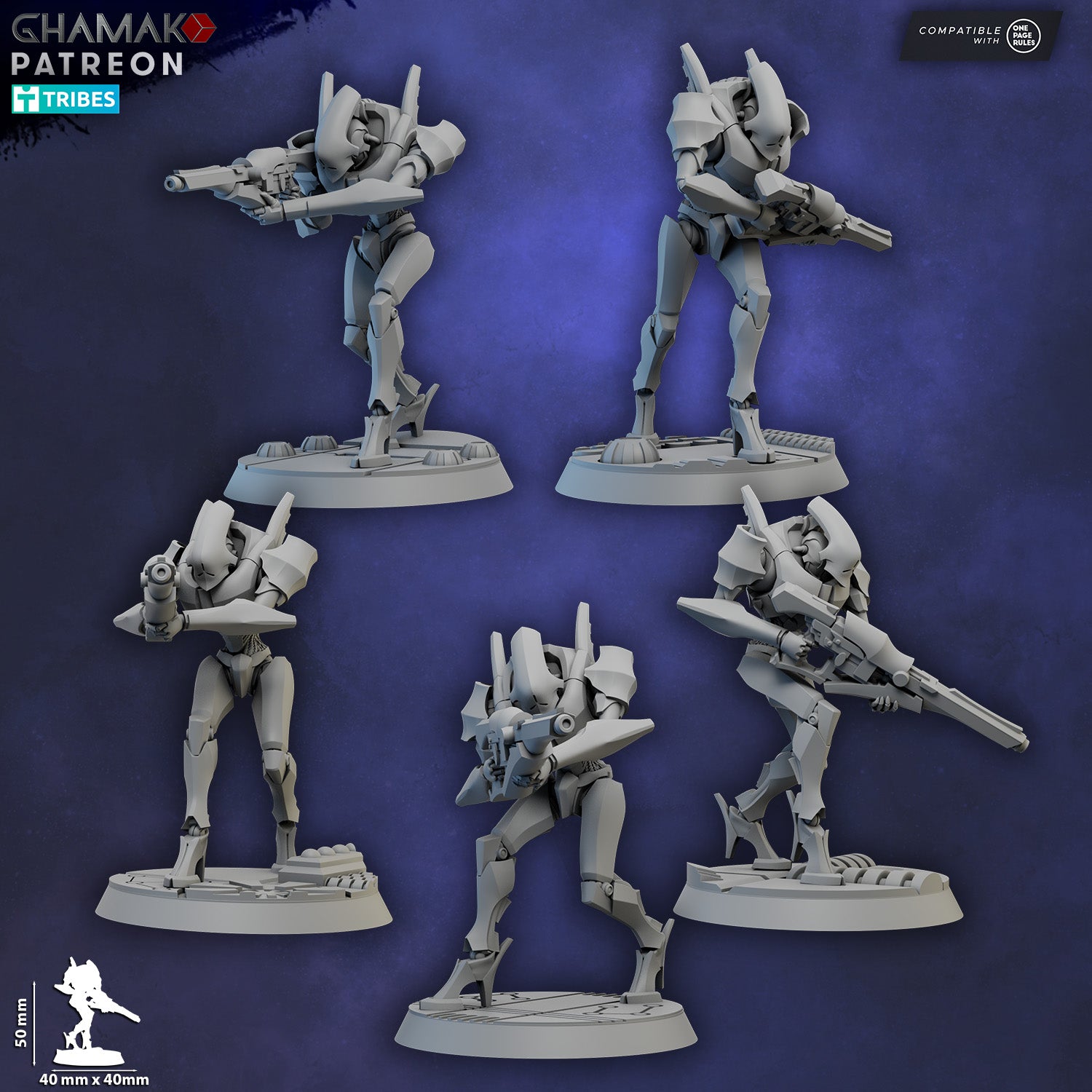 Eldar Shard Wardens, proxy miniature, 28mm heroic scale unpainted resin, view 10