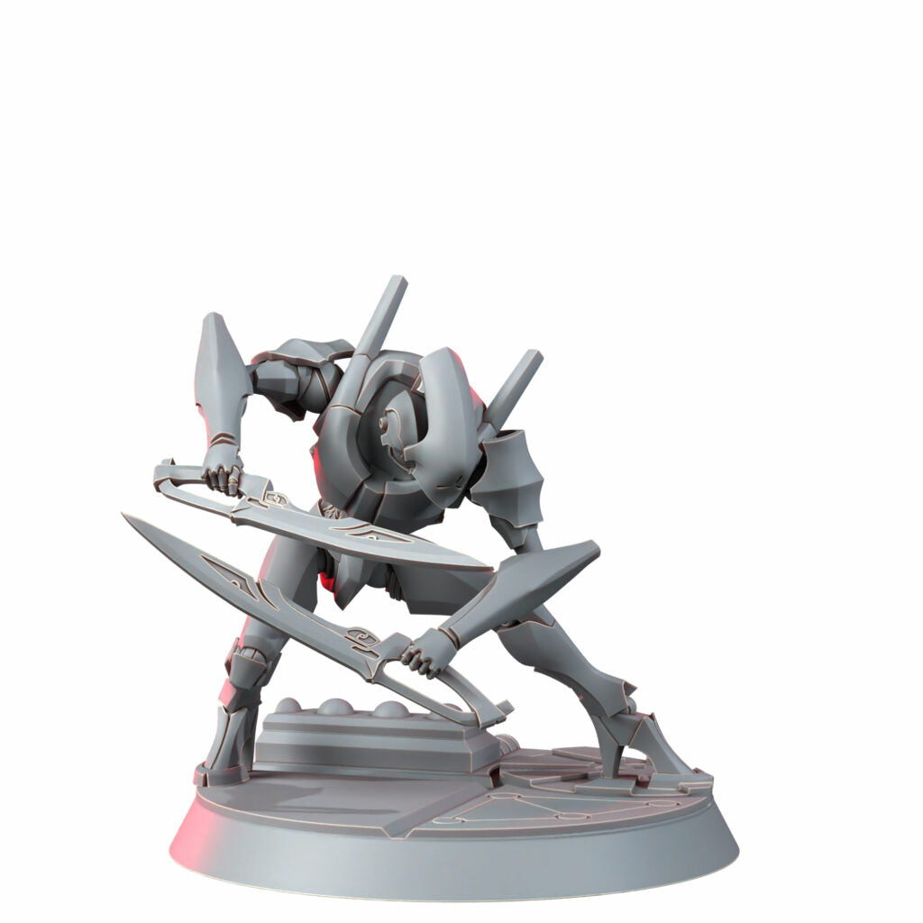Eldar Shard Wardens With Blades, proxy miniature, 28mm heroic scale unpainted resin, view 7