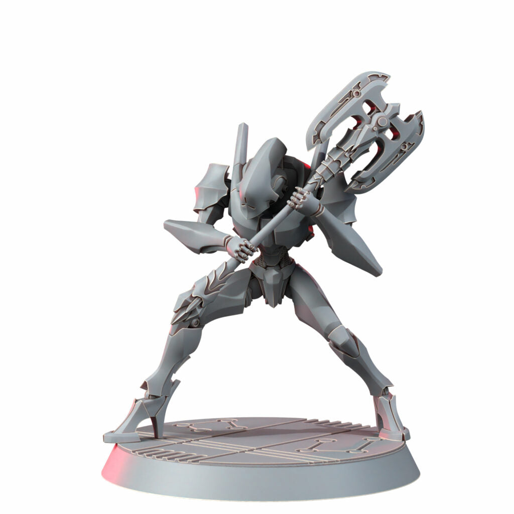 Eldar Shard Wardens With Blades, proxy miniature, 28mm heroic scale unpainted resin, view 10