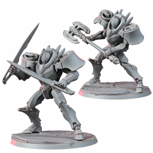 Eldar Vorash Grymn Droid, proxy miniature, 28mm heroic scale unpainted resin