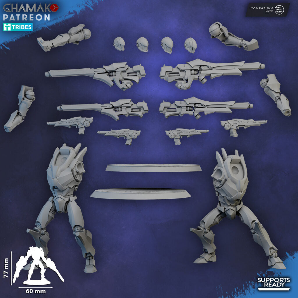 Eldar Vorash Grymn Fire Bastion, proxy miniature, 28mm heroic scale unpainted resin, view 5