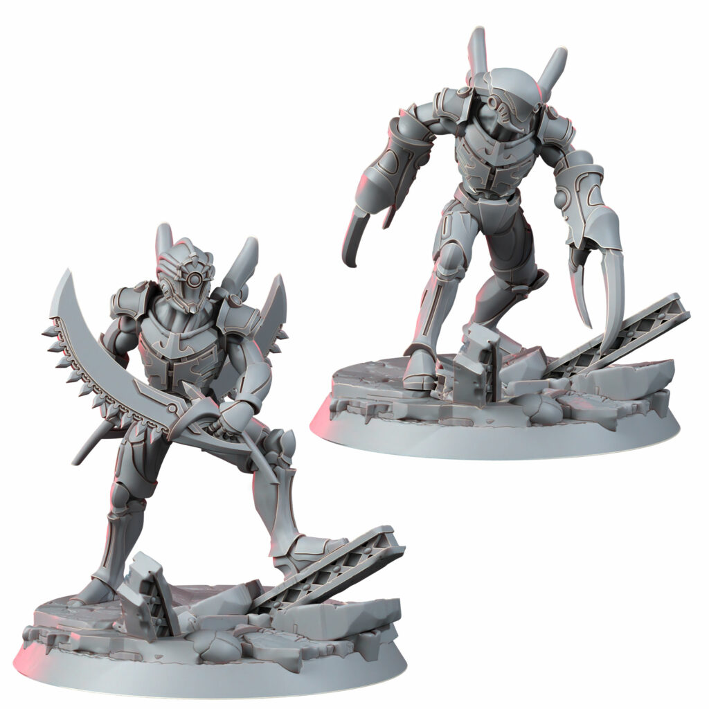 Eldar Vorash Grymn Graem Thal Breaker Of Flesh, proxy miniature, 28mm heroic scale unpainted resin