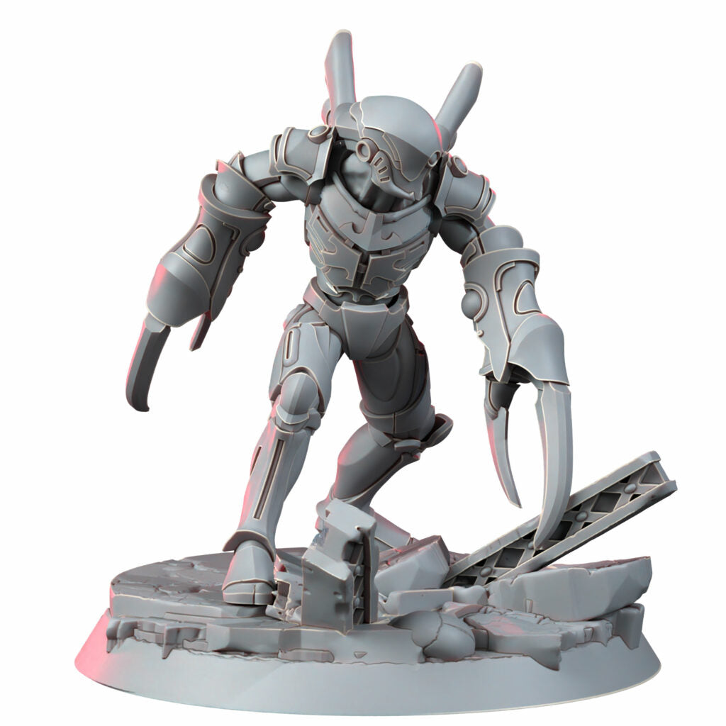 Eldar Vorash Grymn Graem Thal Breaker Of Flesh, proxy miniature, 28mm heroic scale unpainted resin, view 3