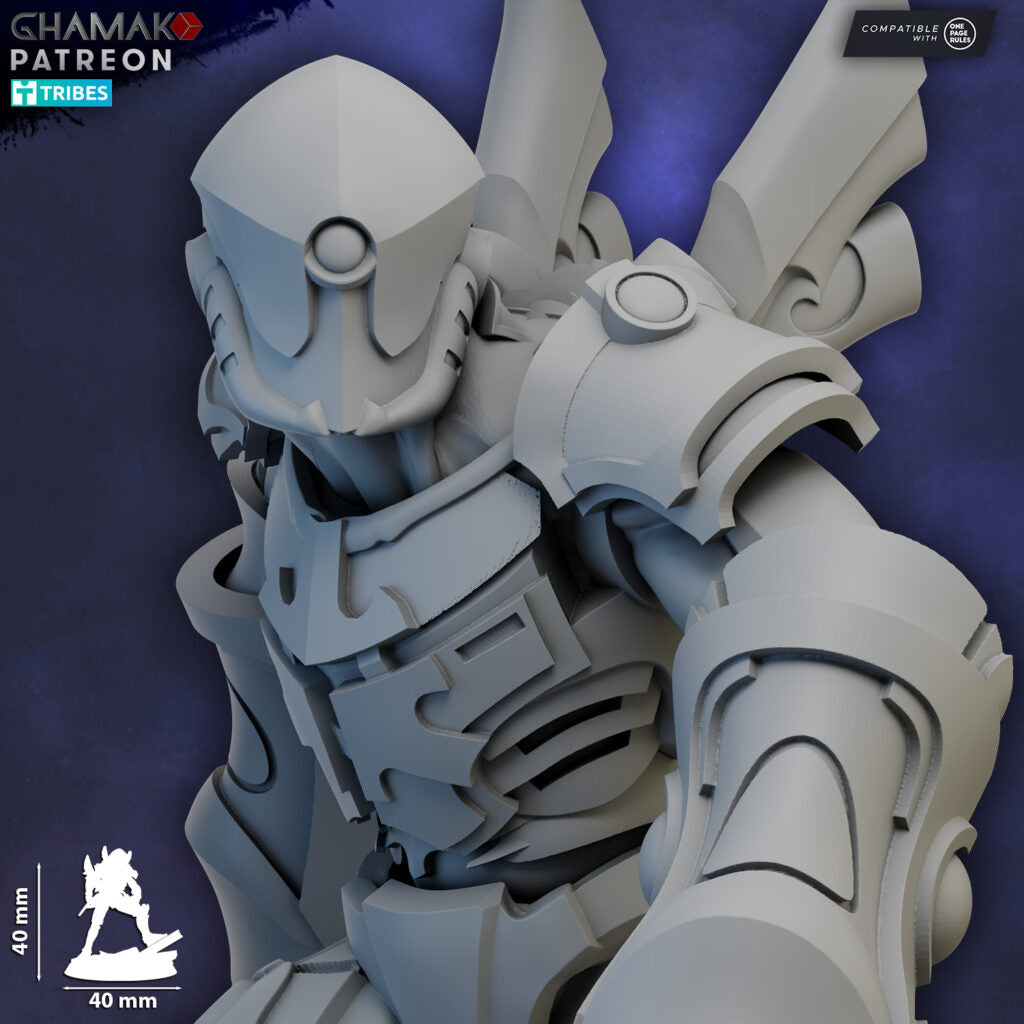 Eldar Vorash Grymn Graem Thal Breaker Of Flesh, proxy miniature, 28mm heroic scale unpainted resin, view 4
