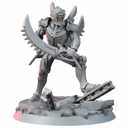 Eldar Vorash Grymn Graem Thal Breaker Of Flesh, proxy miniature, 28mm heroic scale unpainted resin, view 5
