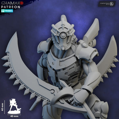 Eldar Vorash Grymn Graem Thal Breaker Of Flesh, proxy miniature, 28mm heroic scale unpainted resin, view 7