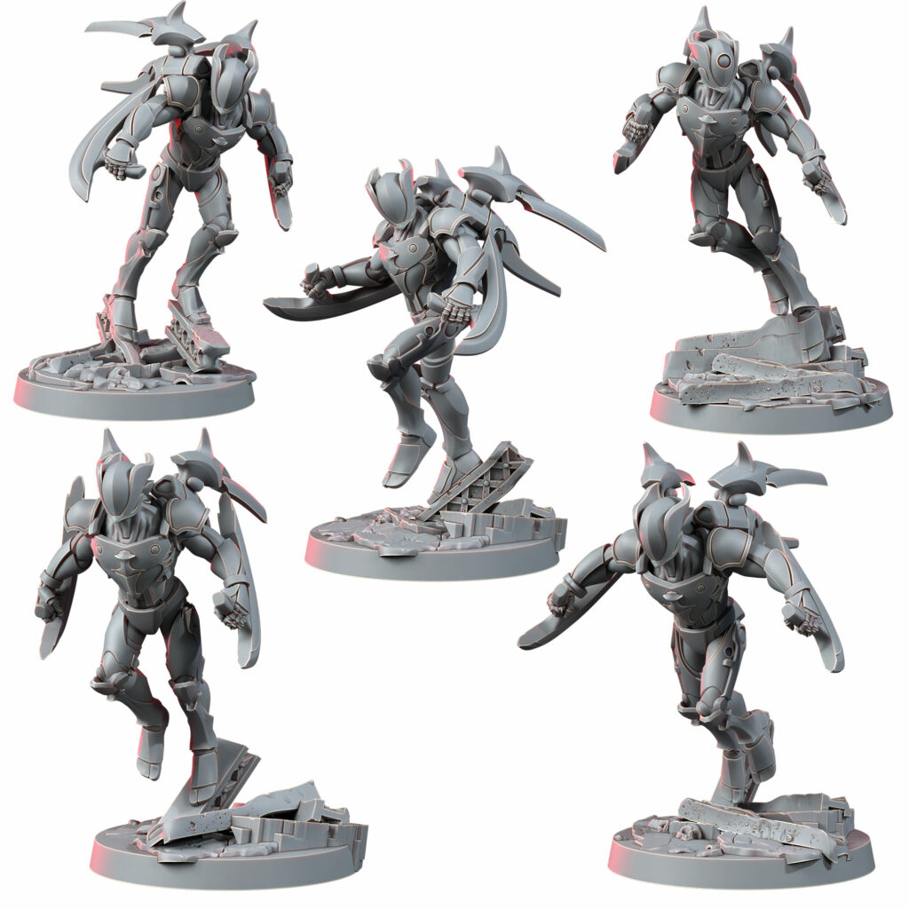 Eldar Vorash Kyn, proxy miniature, 28mm heroic scale unpainted resin