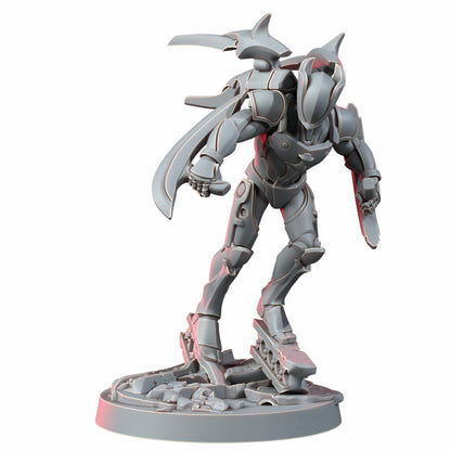 Eldar Vorash Kyn, proxy miniature, 28mm heroic scale unpainted resin, view 3