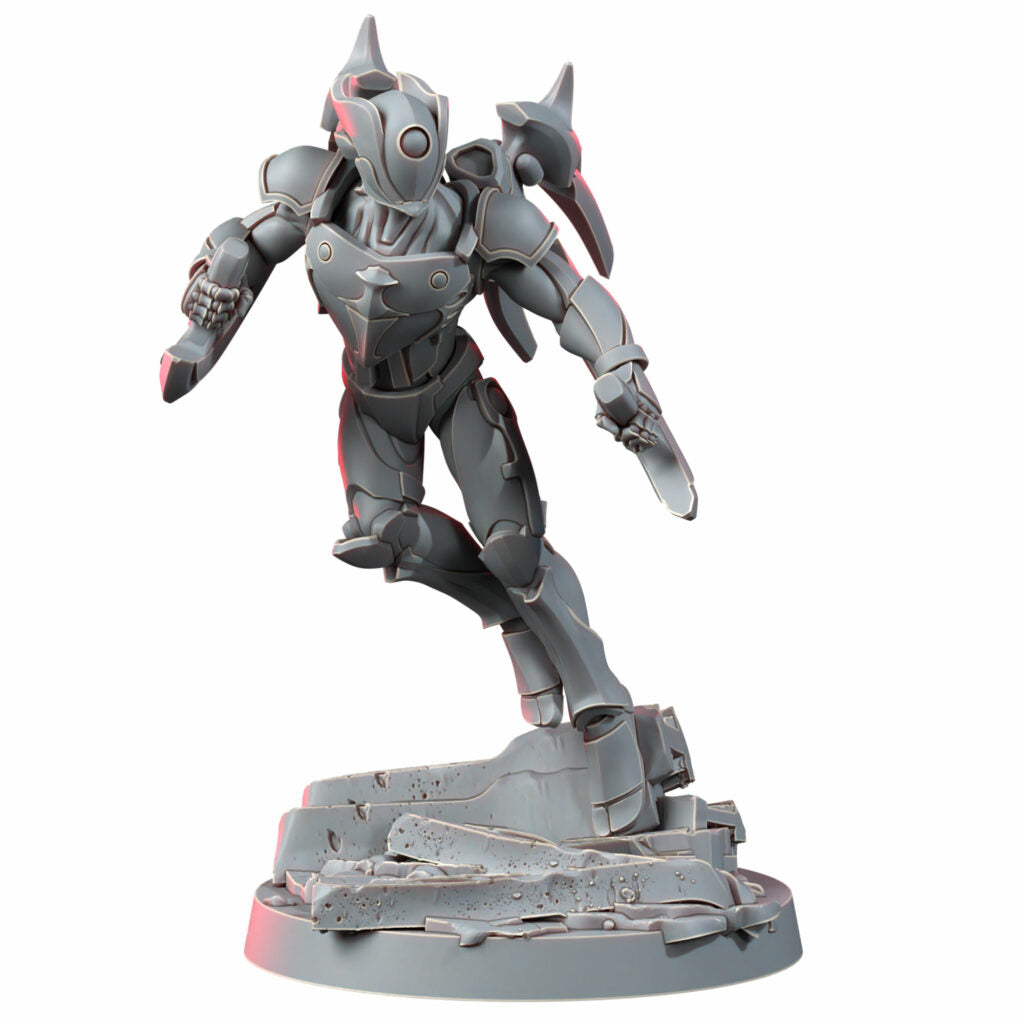 Eldar Vorash Kyn, proxy miniature, 28mm heroic scale unpainted resin, view 5
