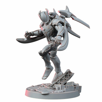 Eldar Vorash Kyn, proxy miniature, 28mm heroic scale unpainted resin, view 7