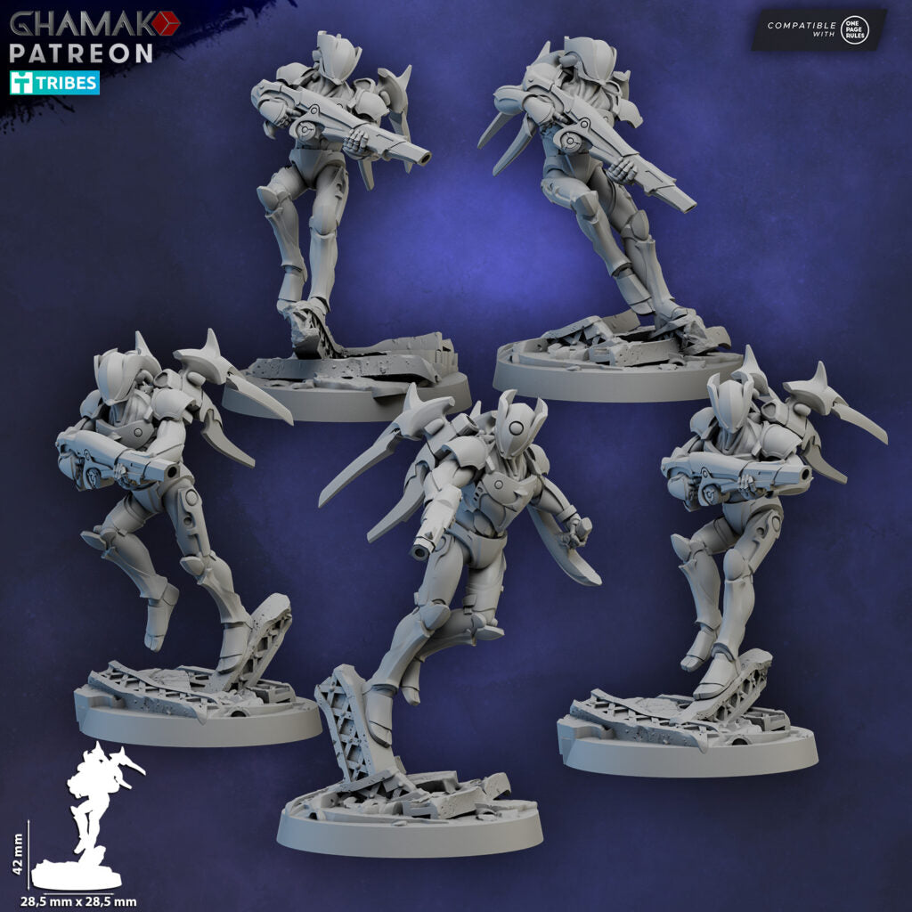 Eldar Vorash Kyn The Falling Flames, proxy miniature, 28mm heroic scale unpainted resin, view 2