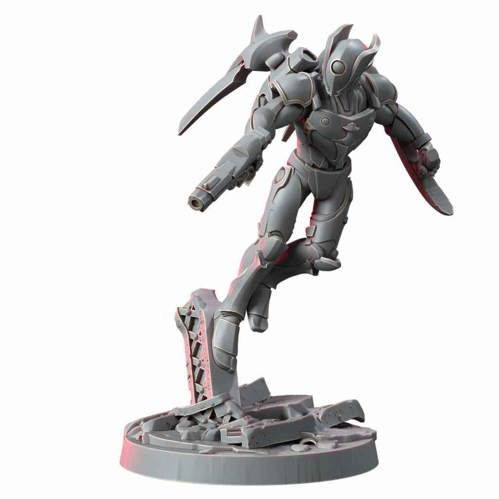 Eldar Vorash Kyn The Falling Flames, proxy miniature, 28mm heroic scale unpainted resin, view 3
