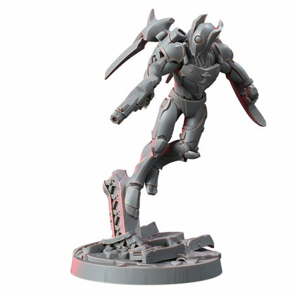 Eldar Vorash Kyn The Falling Flames, proxy miniature, 28mm heroic scale unpainted resin, view 3