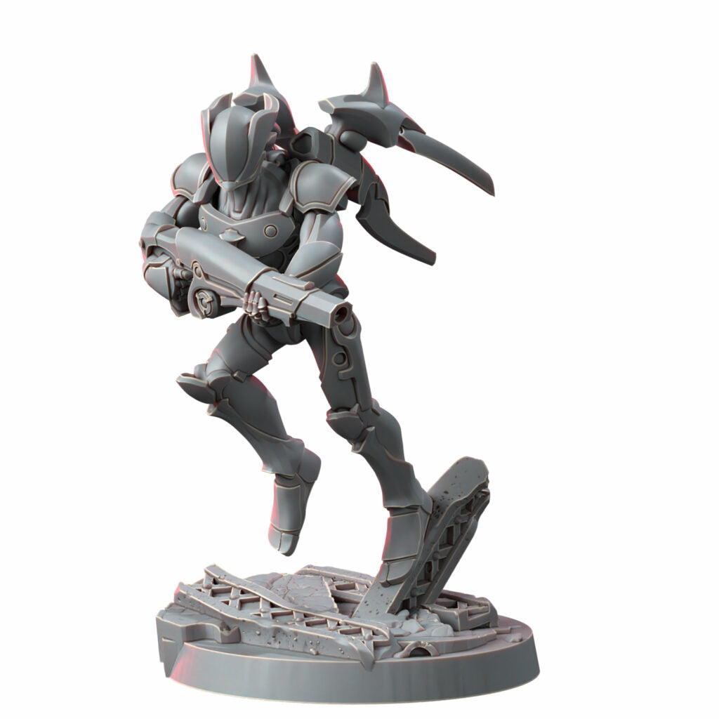 Eldar Vorash Kyn The Falling Flames, proxy miniature, 28mm heroic scale unpainted resin, view 6