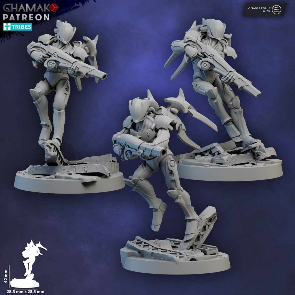 Eldar Vorash Kyn The Falling Flames, proxy miniature, 28mm heroic scale unpainted resin, view 9