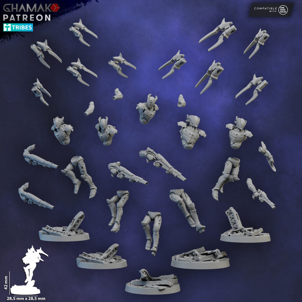 Eldar Vorash Kyn The Falling Flames, proxy miniature, 28mm heroic scale unpainted resin, view 10