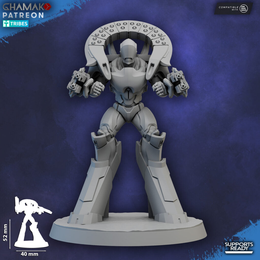 Eldar Vorash Talorn, proxy miniature, 28mm heroic scale unpainted resin, view 3