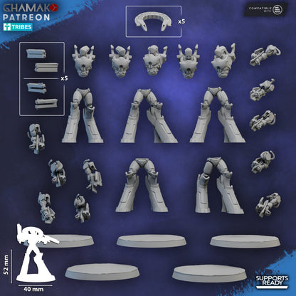 Eldar Vorash Talorn, proxy miniature, 28mm heroic scale unpainted resin, view 6