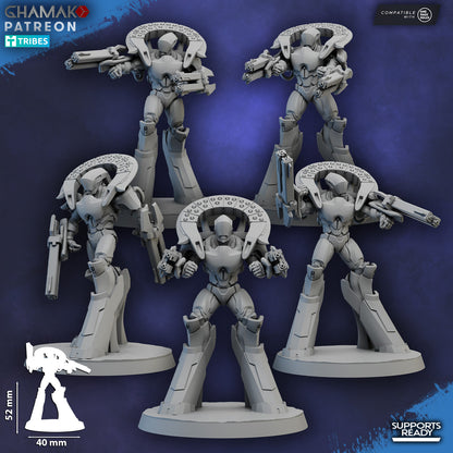 Eldar Vorash Talorn, proxy miniature, 28mm heroic scale unpainted resin, view 7