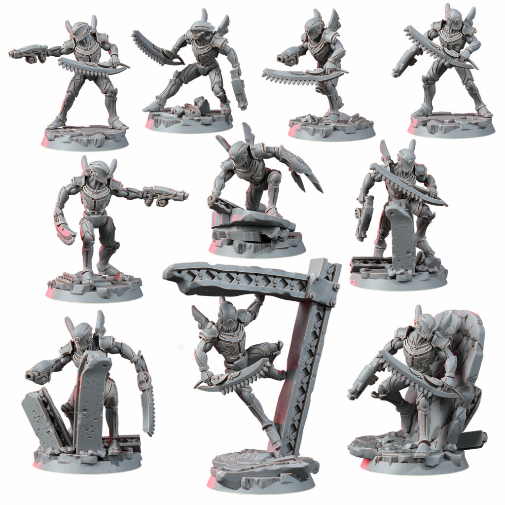 Eldar Zai Moruun Claws Of The Unbroken, proxy miniature, character, 28mm heroic scale unpainted resin