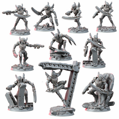 Eldar Zai Moruun Claws Of The Unbroken, proxy miniature, character, 28mm heroic scale unpainted resin
