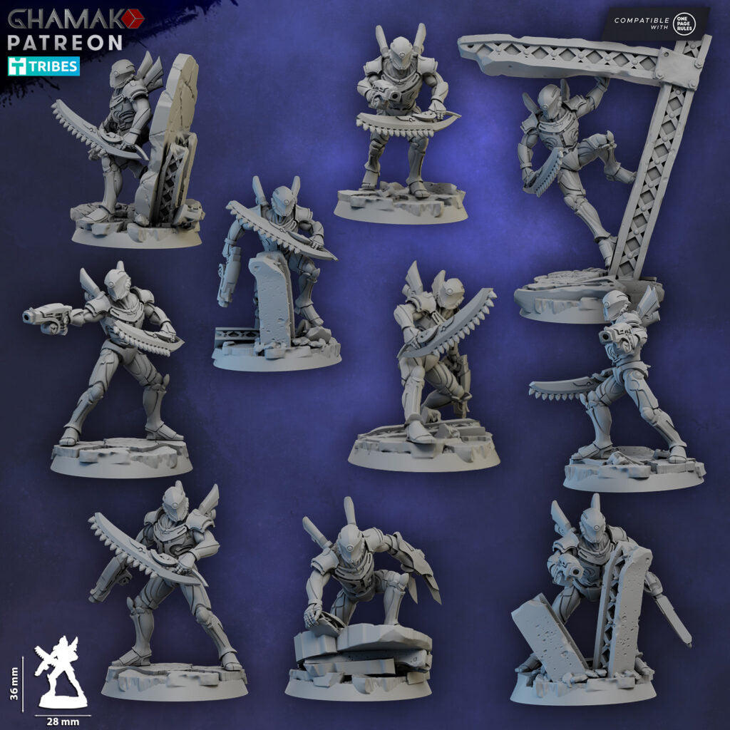 Eldar Zai Moruun Claws Of The Unbroken, proxy miniature, character, 28mm heroic scale unpainted resin, view 2