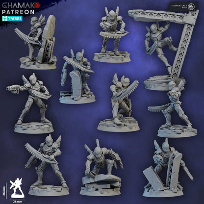 Eldar Zai Moruun Claws Of The Unbroken, proxy miniature, character, 28mm heroic scale unpainted resin, view 2