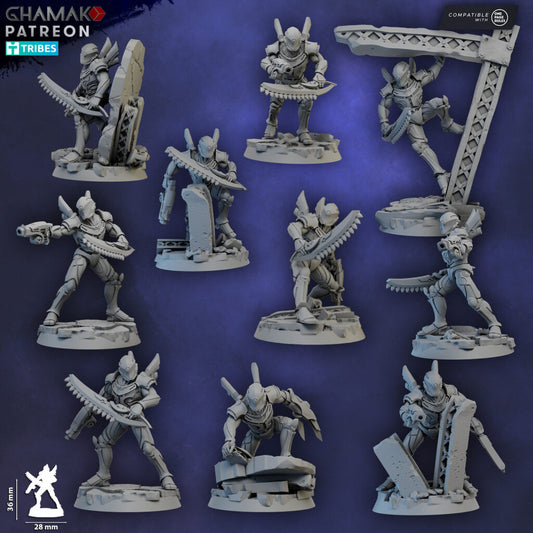Eldar Zai Moruun Claws Of The Unbroken, proxy miniature, character, 28mm heroic scale unpainted resin, view 2