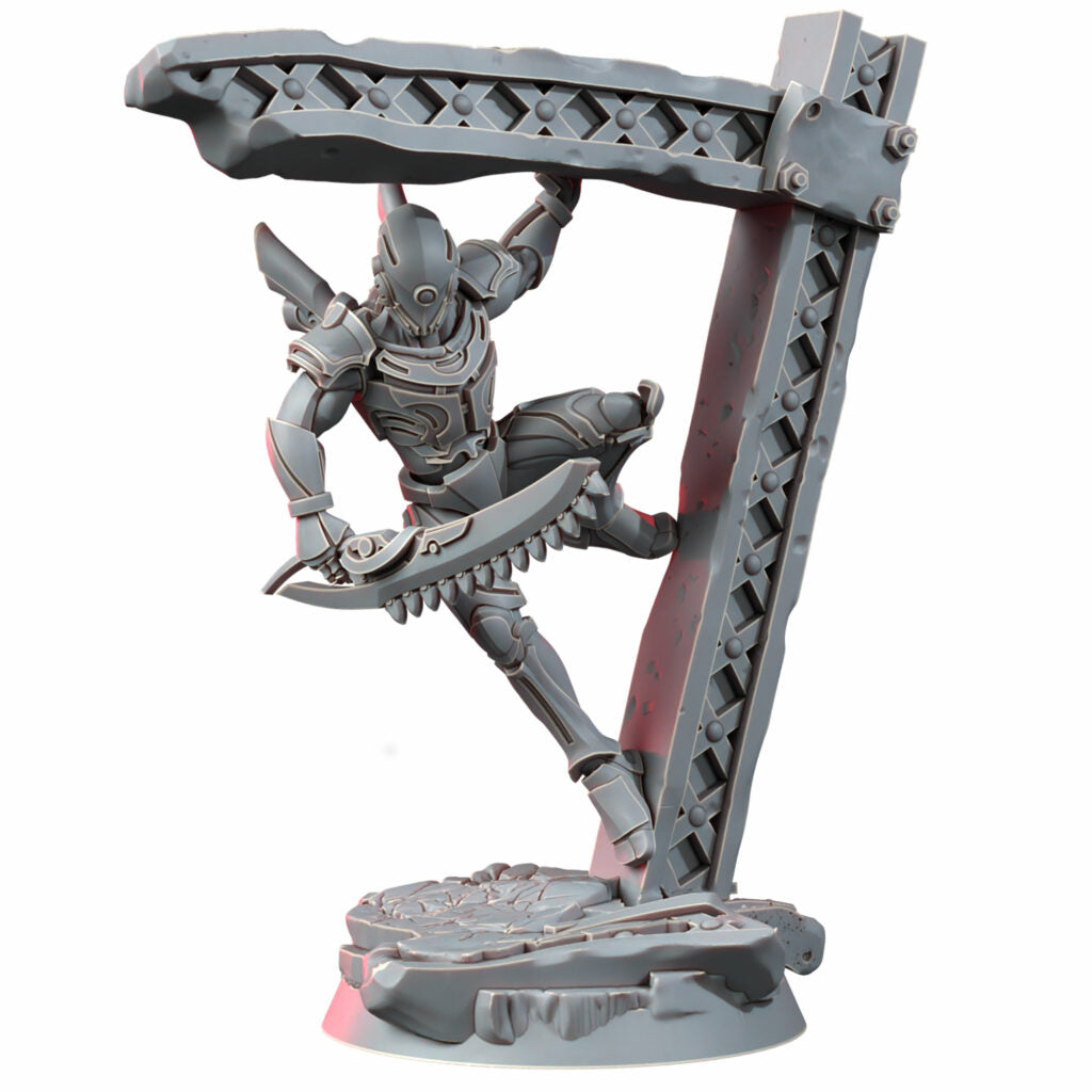 Eldar Zai Moruun Claws Of The Unbroken, proxy miniature, character, 28mm heroic scale unpainted resin, view 3