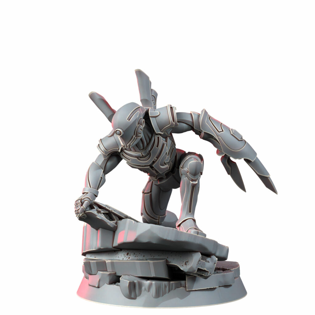 Eldar Zai Moruun Claws Of The Unbroken, proxy miniature, character, 28mm heroic scale unpainted resin, view 4