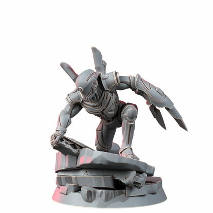 Eldar Zai Moruun Claws Of The Unbroken, proxy miniature, character, 28mm heroic scale unpainted resin, view 4