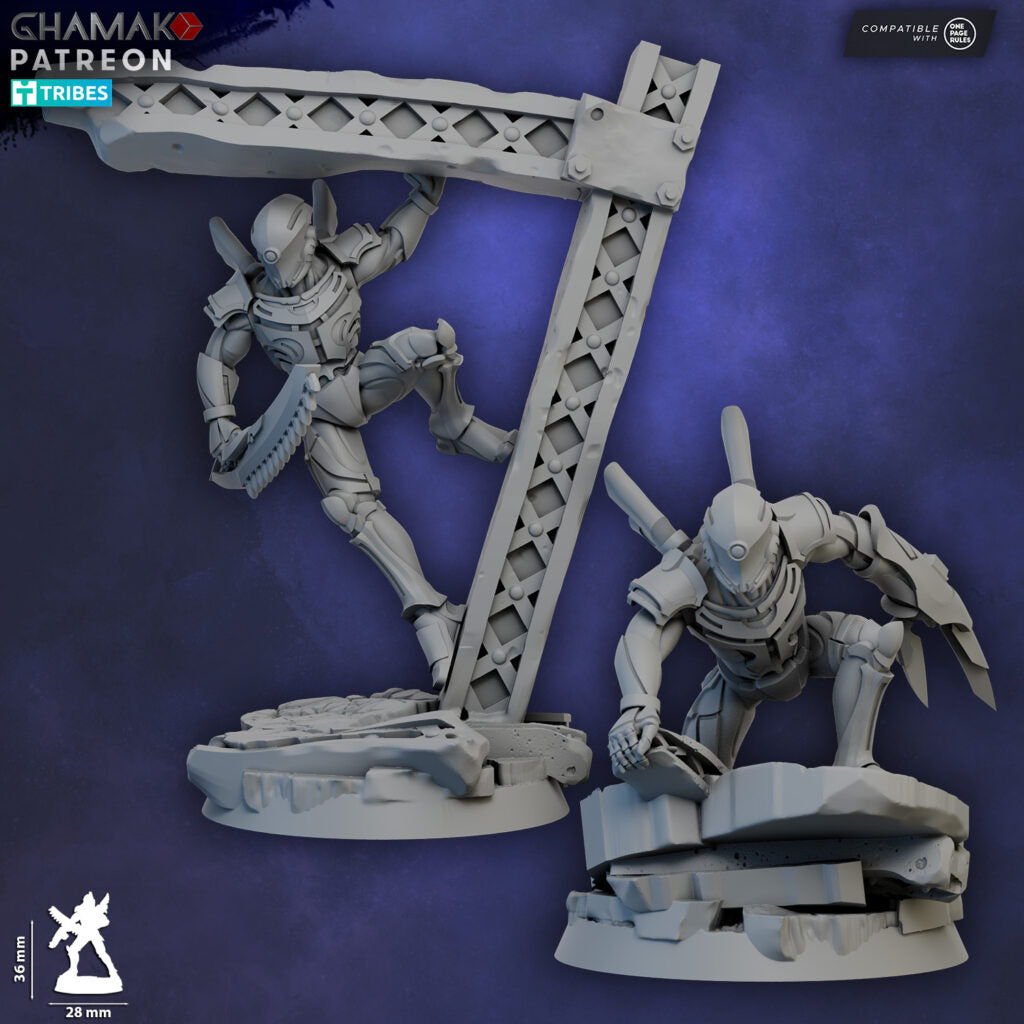 Eldar Zai Moruun Claws Of The Unbroken, proxy miniature, character, 28mm heroic scale unpainted resin, view 5