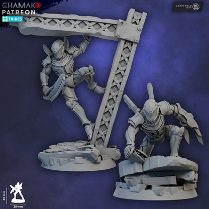 Eldar Zai Moruun Claws Of The Unbroken, proxy miniature, character, 28mm heroic scale unpainted resin, view 5