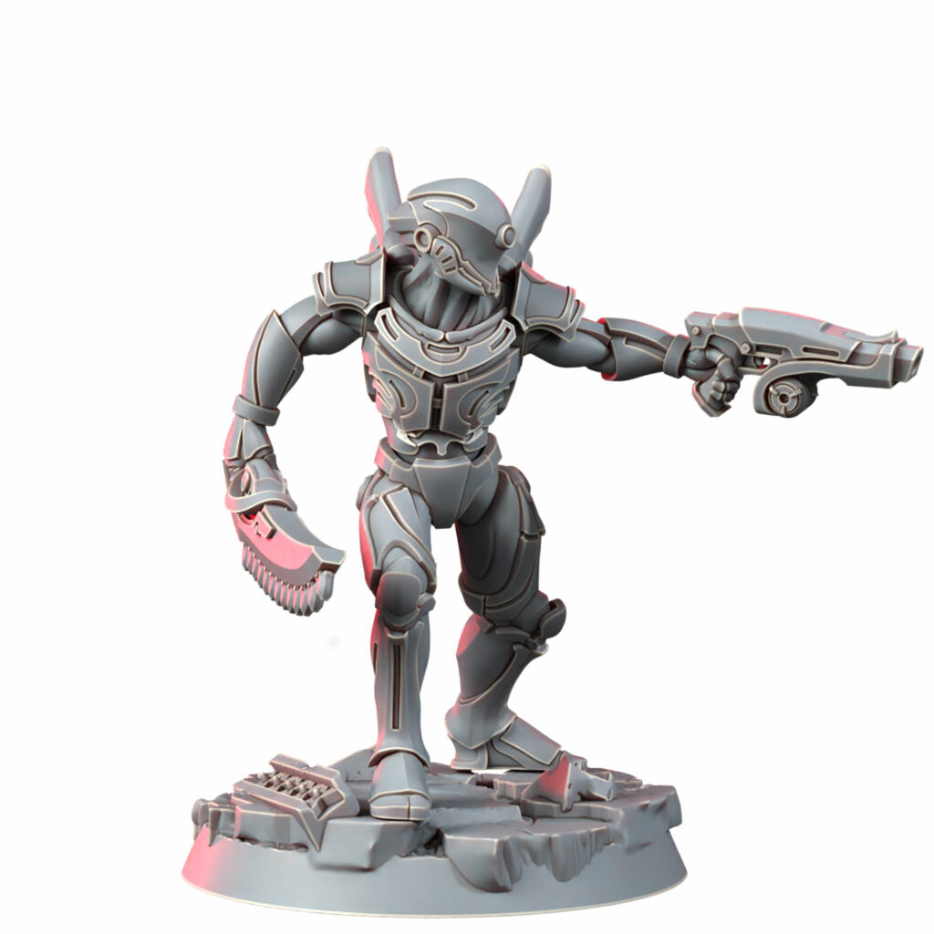 Eldar Zai Moruun Claws Of The Unbroken, proxy miniature, character, 28mm heroic scale unpainted resin, view 6