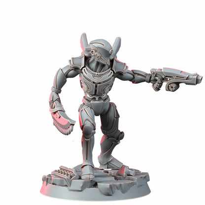 Eldar Zai Moruun Claws Of The Unbroken, proxy miniature, character, 28mm heroic scale unpainted resin, view 6