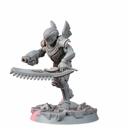 Eldar Zai Moruun Claws Of The Unbroken, proxy miniature, character, 28mm heroic scale unpainted resin, view 8