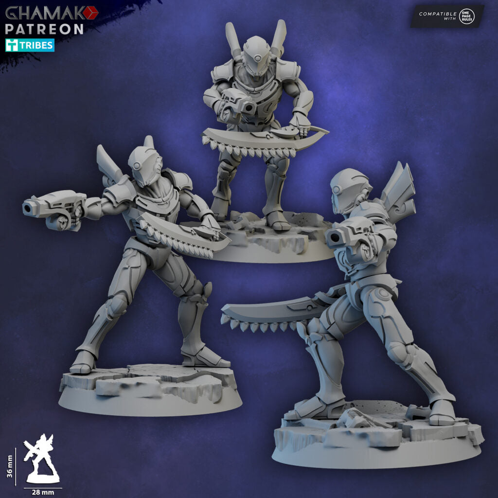 Eldar Zai Moruun Claws Of The Unbroken, proxy miniature, character, 28mm heroic scale unpainted resin, view 9