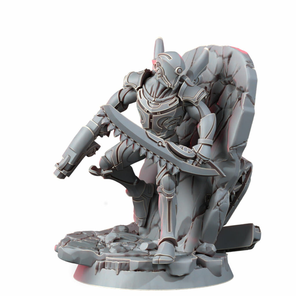 Eldar Zai Moruun Claws Of The Unbroken, proxy miniature, character, 28mm heroic scale unpainted resin, view 10