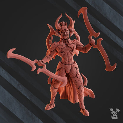 Dark Eldar Nightmare Master, proxy miniature, character, 28mm heroic scale unpainted resin, view 2