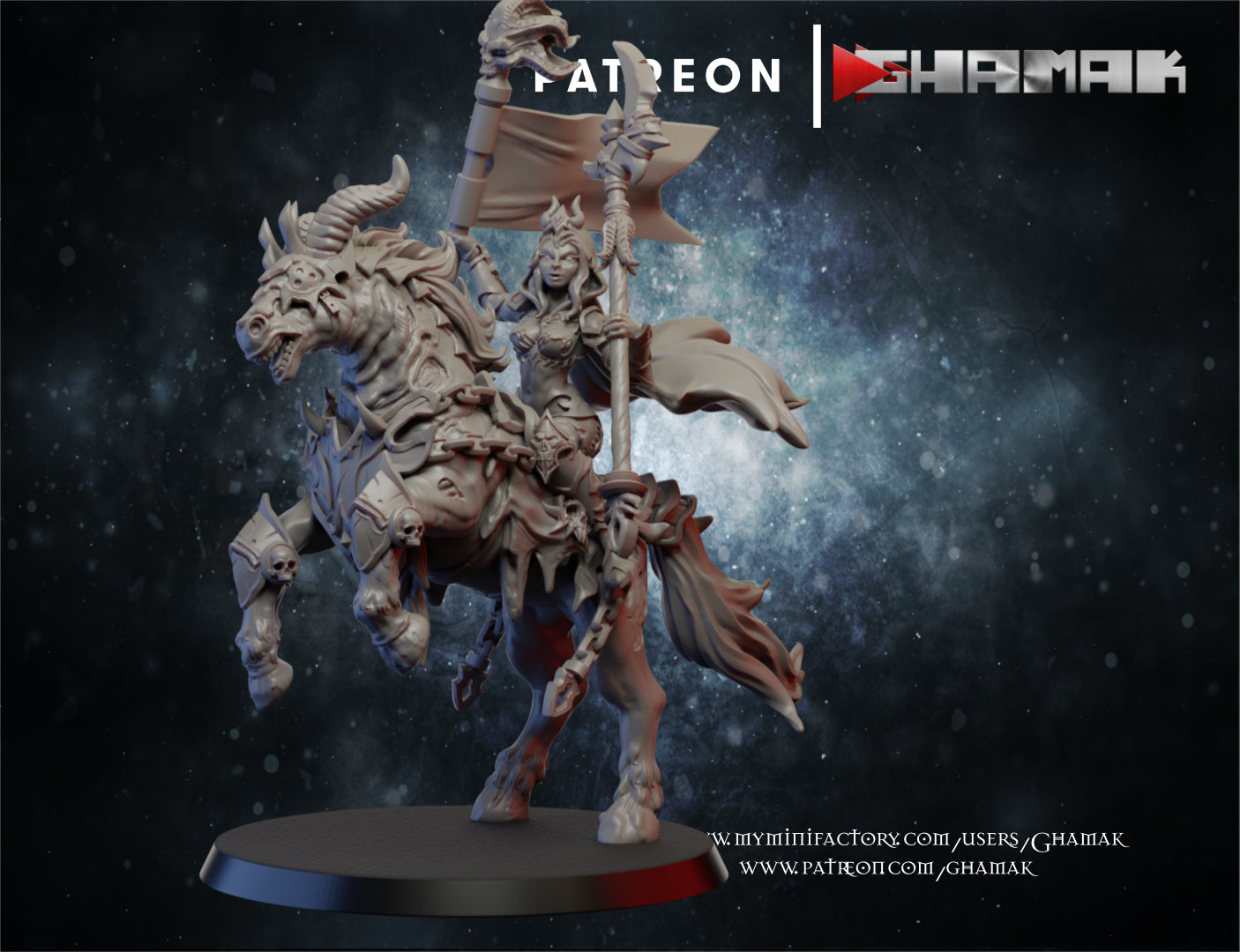 Dark Eldar Cavalry V2, proxy miniature, 28mm heroic scale unpainted resin