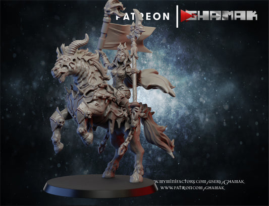 Dark Eldar Cavalry V2, proxy miniature, 28mm heroic scale unpainted resin