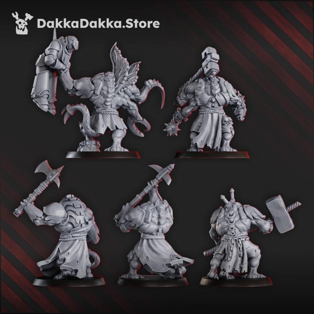 Mutant Uprising Amalgamants, proxy miniature, 28mm heroic scale unpainted resin, view 3