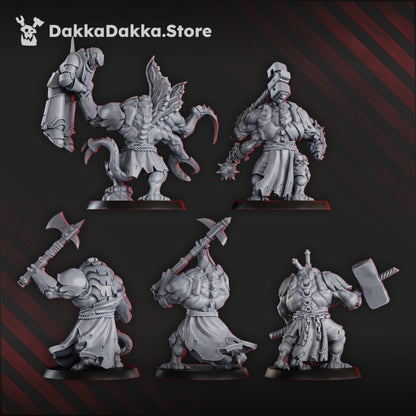 Mutant Uprising Amalgamants, proxy miniature, 28mm heroic scale unpainted resin, view 3