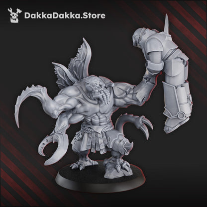 Mutant Uprising Amalgamants, proxy miniature, 28mm heroic scale unpainted resin, view 4