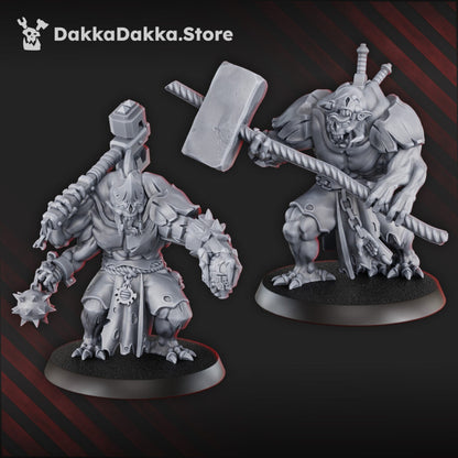 Mutant Uprising Amalgamants, proxy miniature, 28mm heroic scale unpainted resin, view 5
